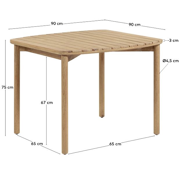 Обеденный стол Sheryl 90x90