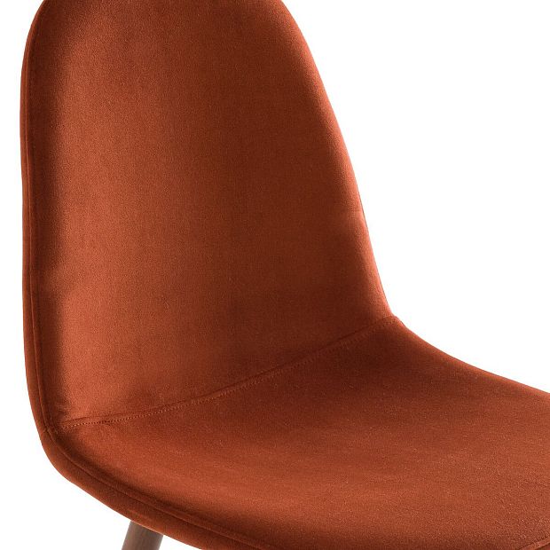 Комплект из двух стульев с обивкой из велюра Polina каштановый
