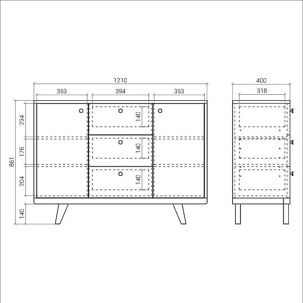 Комод Thimon TM039 банановые листья