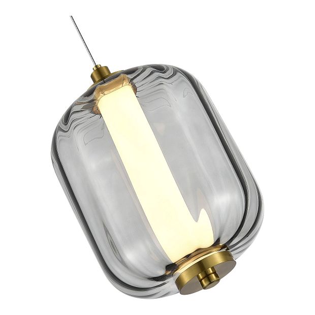 Подвес SUMMER Латунь/Дымчатый LED 1*10,8W 3000K