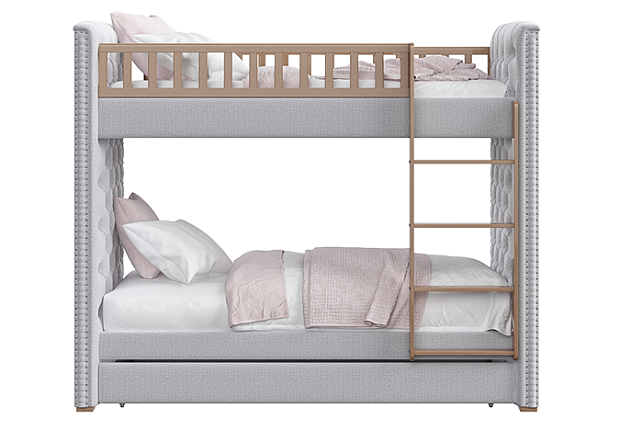 Кровать двухъярусная Elit soft (серый)