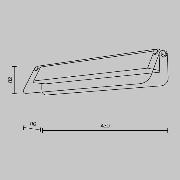 Настенный светильник (бра) Flat MOD296WL-L10BS3K