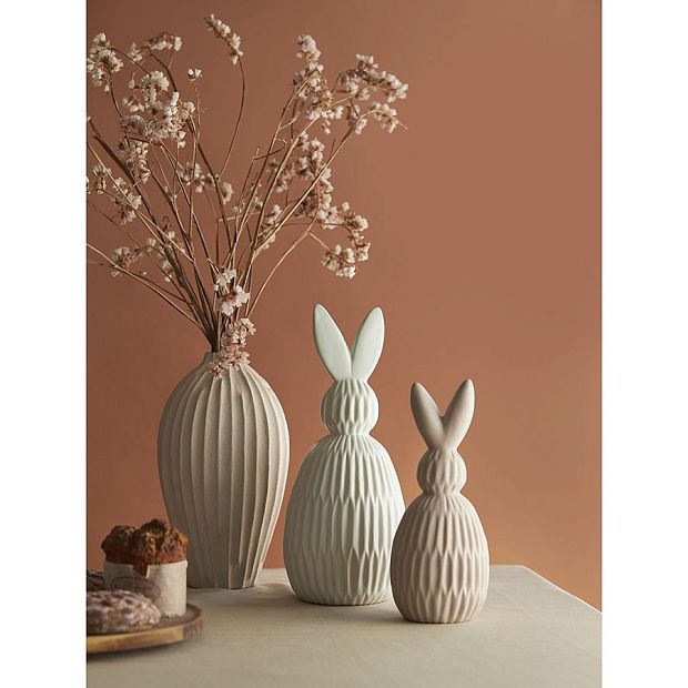 Декор из фарфора белого цвета trendy bunny из коллекции essential, 12,5х12,5x30,5 см