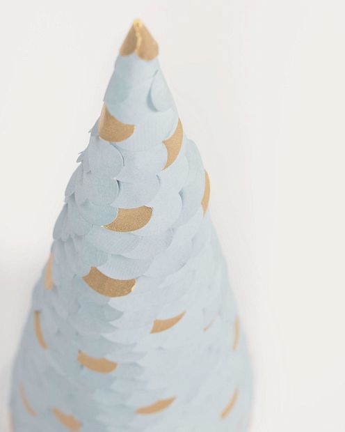 Venetia set of 3 conical trees in blue 20 cm 30 cm 45 cm