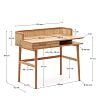 Превью Araxi Письменный стол из массива ясеня и ротанга 105 x 62 см