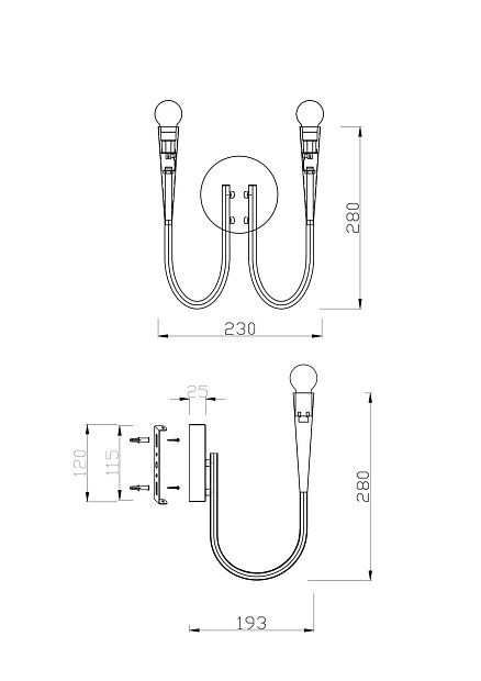 Настенный светильник (бра) Branches FR5253WL-02N