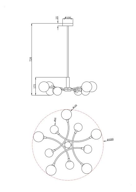 Люстра Bethany FR5116PL-10BS