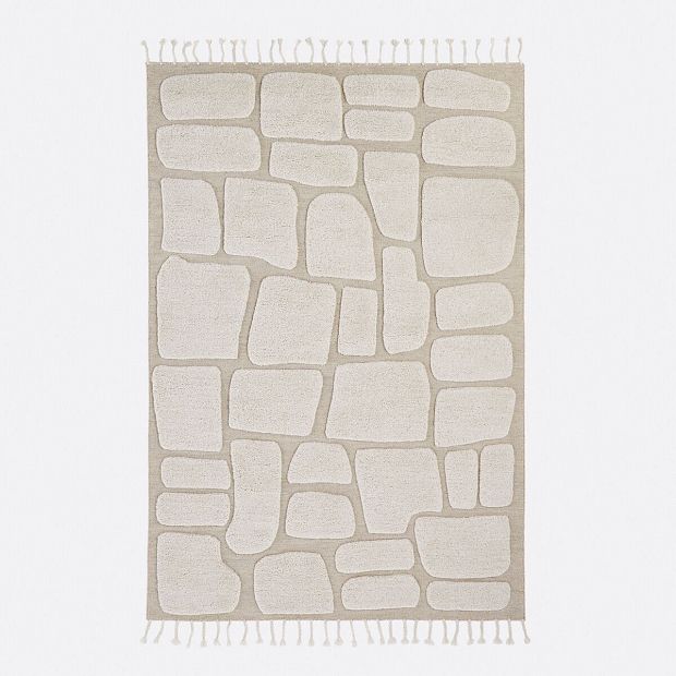 Ковер из шерсти Zalya 160 x 230 см бежевый