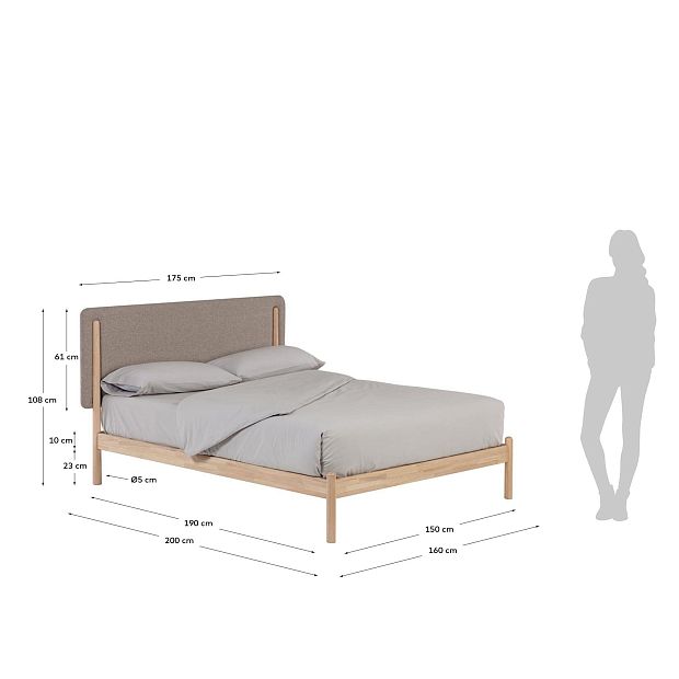 Кровать Shayndel 150 x 190 cm