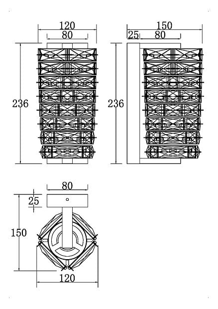 Настенный светильник (бра) Coil MOD124WL-L6CH3K