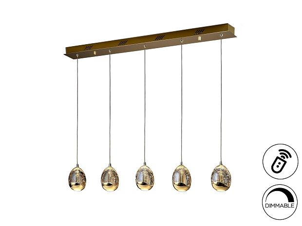 Подвесной светильник Rocio 5L золотой DIMMABLE