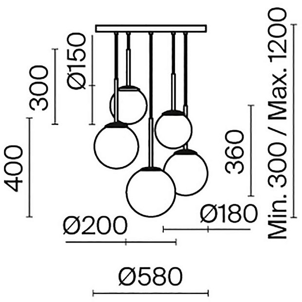 Подвесной светильник Basic form MOD321PL-05W