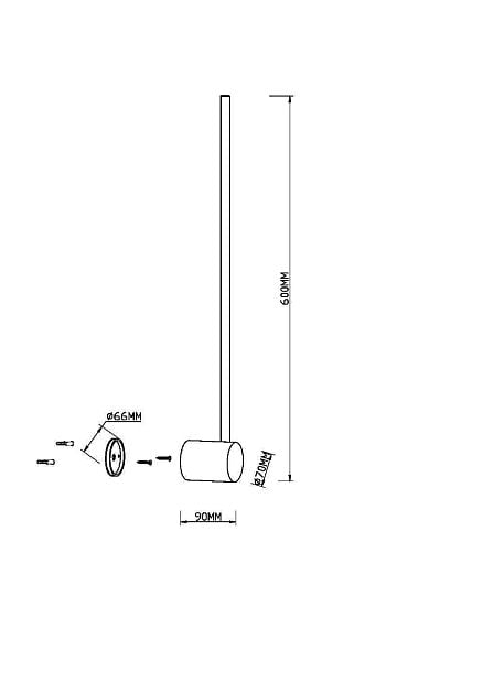 Настенный светильник (бра) Light stick MOD237WL-L6BS3K