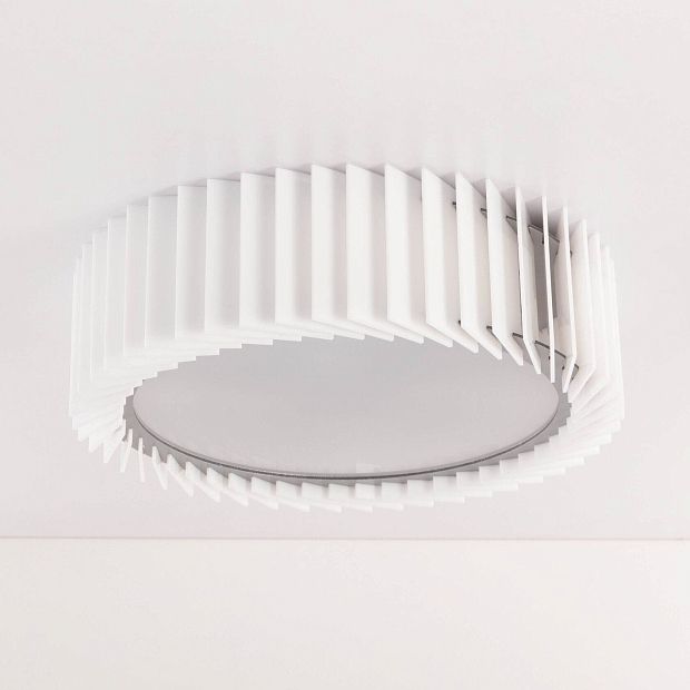 Rotor Chandelier white acrylic - S - вплотную к потолку