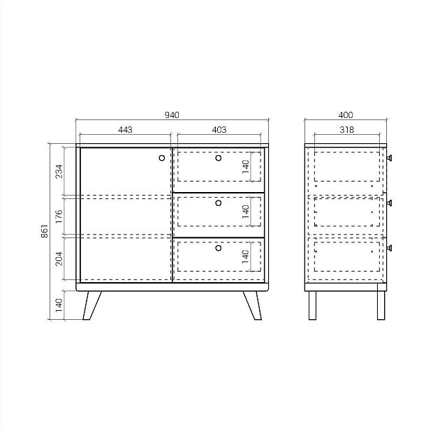 Комод Thimon TM029 банановые листья