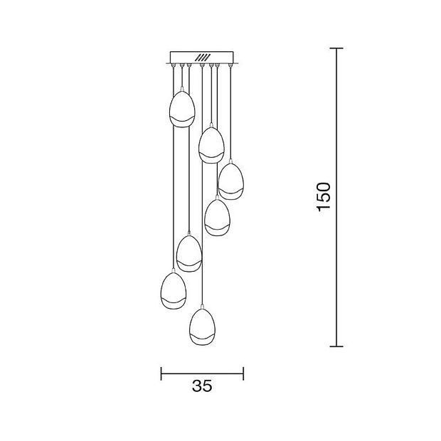 Подвесной светильник Terrene MD13003023-7A chrome