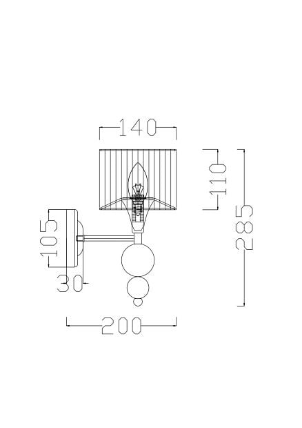 Настенный светильник (бра) Lauren FR5093WL-01CH