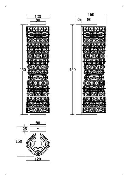 Настенный светильник (бра) Coil MOD125WL-L6CH3K