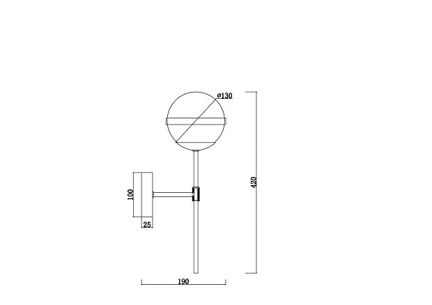 Настенный светильник (бра) Sonder FR5204WL-01BS