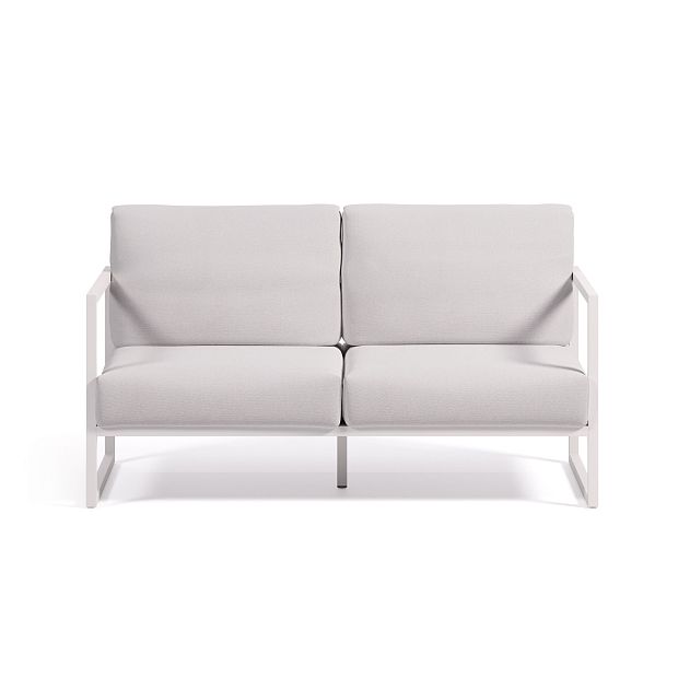 Comova Уличный 2-местный диван белый с белым алюминиевым каркасом 150 см