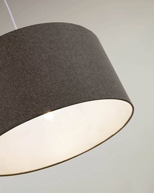 Nazli small linen light shade with grey finish Ø 40 cm