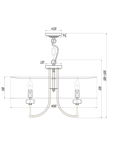 Подвесная люстра Maytoni Roma ARM006PL-08G