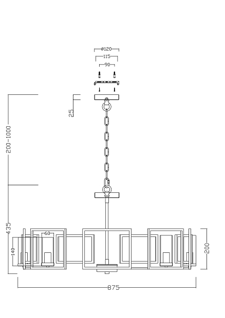 Подвесная люстра Maytoni Bowi H009PL-08G