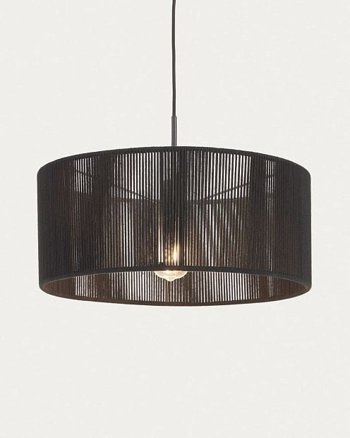 CANTIA Cantia cotton ceiling light shade with black finish Ш