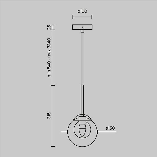 Подвесной светильник Basic form MOD521PL-01G1