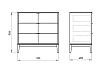 Превью Комод Fjord 3 ящика (белый)