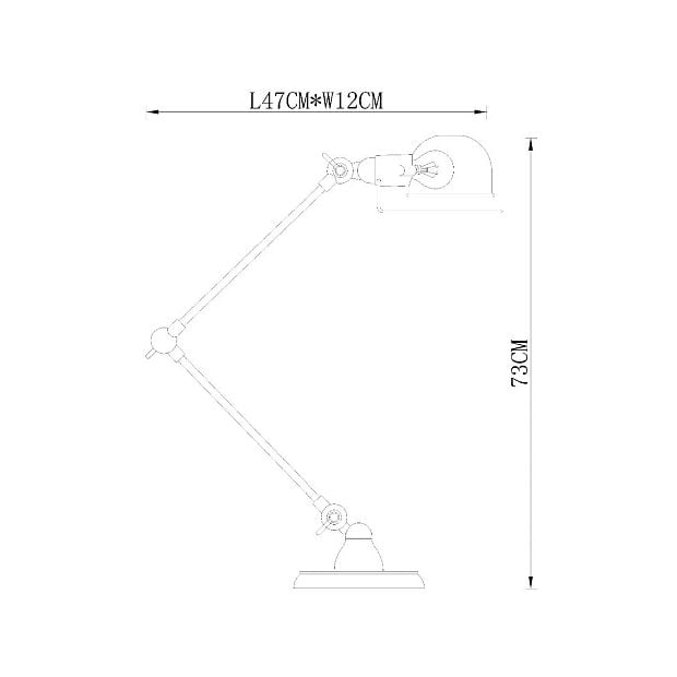 Настольная лампа Table Lamp KM037T-1S chrome