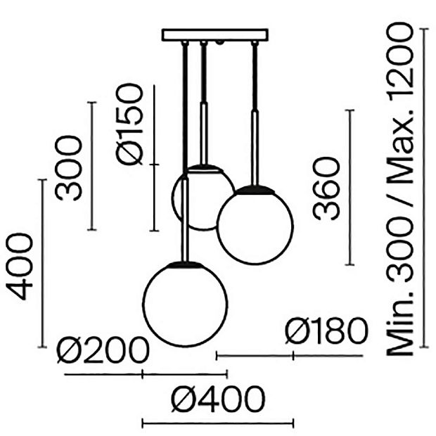 Подвесной светильник Basic form MOD321PL-03W