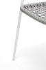 Превью "Тунис" стул плетенный из роупа, каркас алюминий белый, роуп светло-серый
