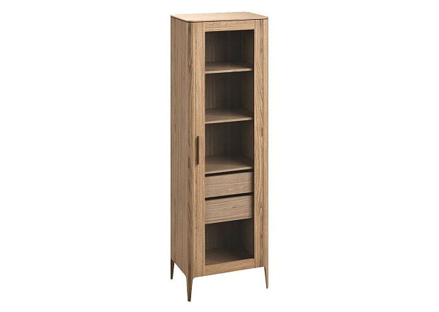 Витрина Type oak стеклянная высота 200 см R (беленый дуб)