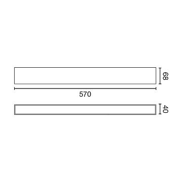 VIA EVO Настенный светильник 570 25W 3000K белый CASAMBI