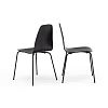 Превью Комплект из 2 стульев в винтажном стиле Biface единый размер черный
