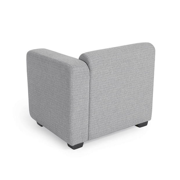 Legara grey seat with left-hand armrest 80 cm