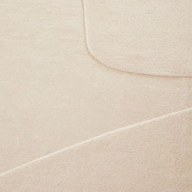 Ковер современный из шерсти сотканный вручную Sahil 120 x 180 см бежевый
