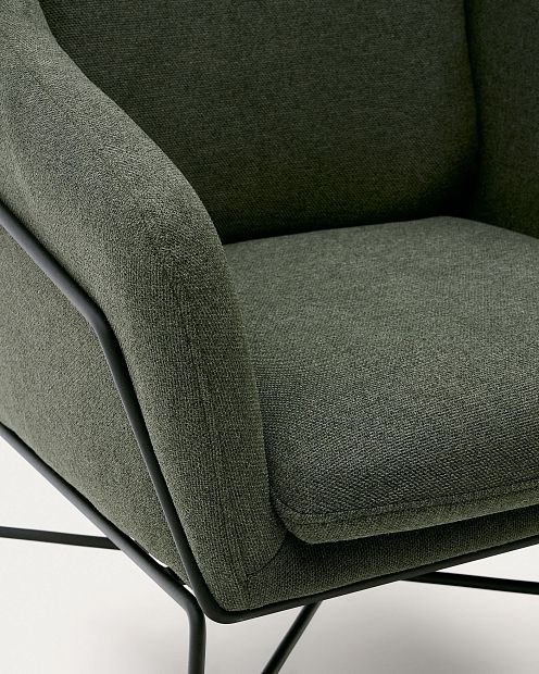 Brida Кресло зеленое на черных стальных ножках
